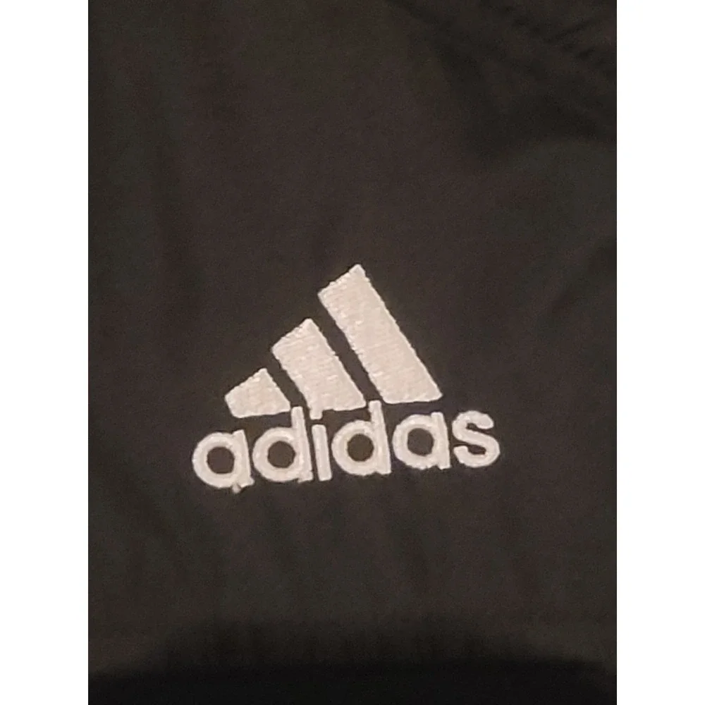 Adidas Men's XL‎ Full Zip  Windbreaker Jacket Black RN#88387 EUC